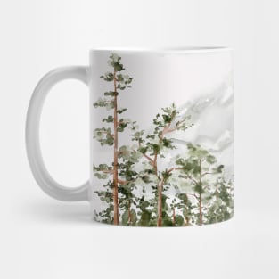 Watercolor Mountain and Forest Mug